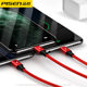 Pinsheng aluminum alloy woven three-in-one data cable is suitable for Apple/Android TYPE-C mobile phones