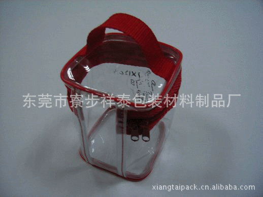 厂家生产东莞红色手提PVC软胶袋