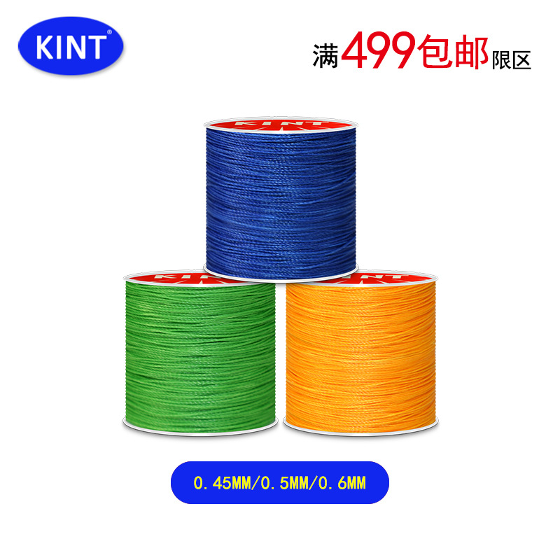 Cuerda de algodón KNT cuerda de poliéster cuerda trenzada de color hilo de cera de cuero DIY cuero hecho a mano redondo hilo de cera pulsera cuerda de cabeza