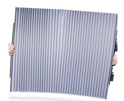 Sun shade — curtain suction type sunscreen curtain - blue-pleated-model-46120cm