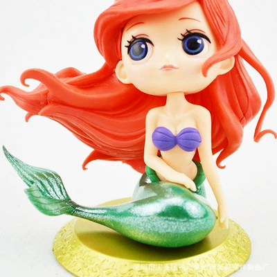 Q версия серии Big Eye принцесса милые русалки мультфильм украшения для торта на день рождения