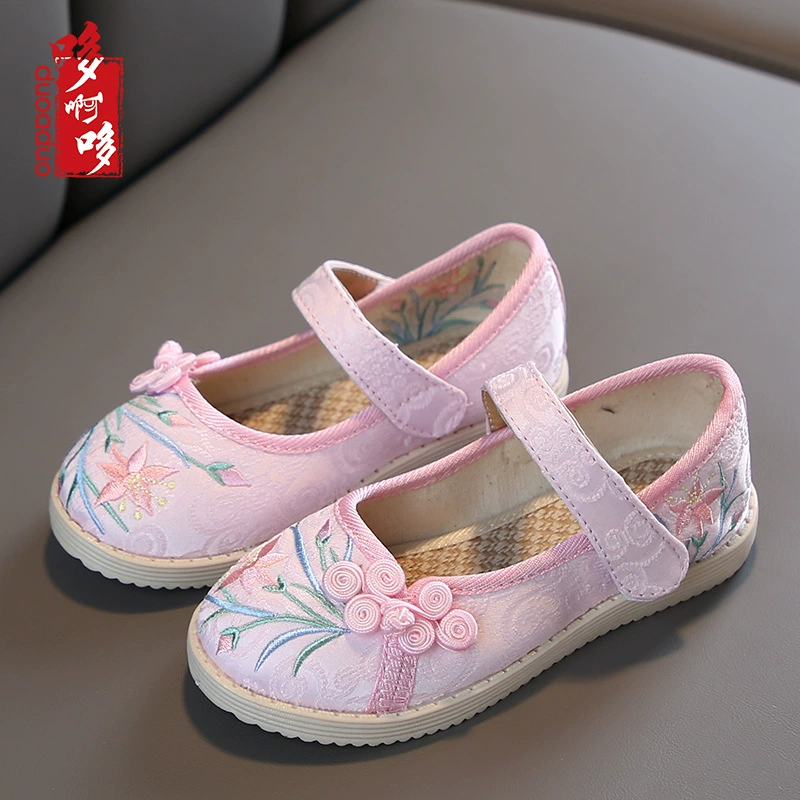 Живописное место оптом старая Пекинская Тканевая обувь для девочек детская обувь с вышивкой китайский стиль ханьфу Тканевая обувь ручной работы Студенческая обувь для выступлений