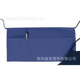 服务员酒吧围裙酒店餐厅厨房厨师黑色围裙服务员短款半身围腰