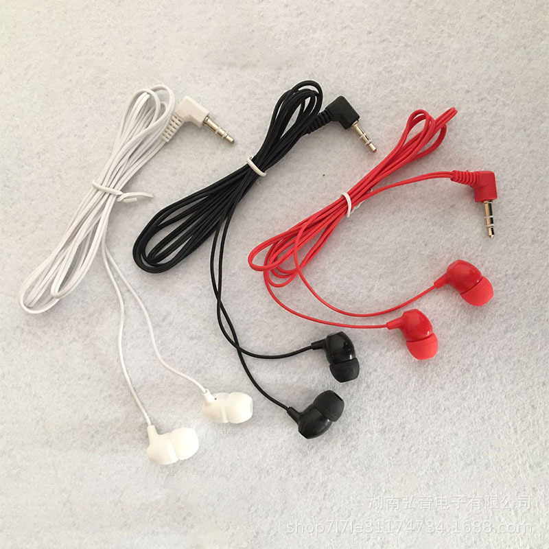 新款礼品入耳式耳机 有线MP3音乐耳塞式耳机可加工多色普通小耳机