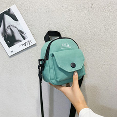 Canvas single-shoulder bag, new Korean-style casual minimalist fashionable monochrome trendy bag, mobile phone cross-body bag