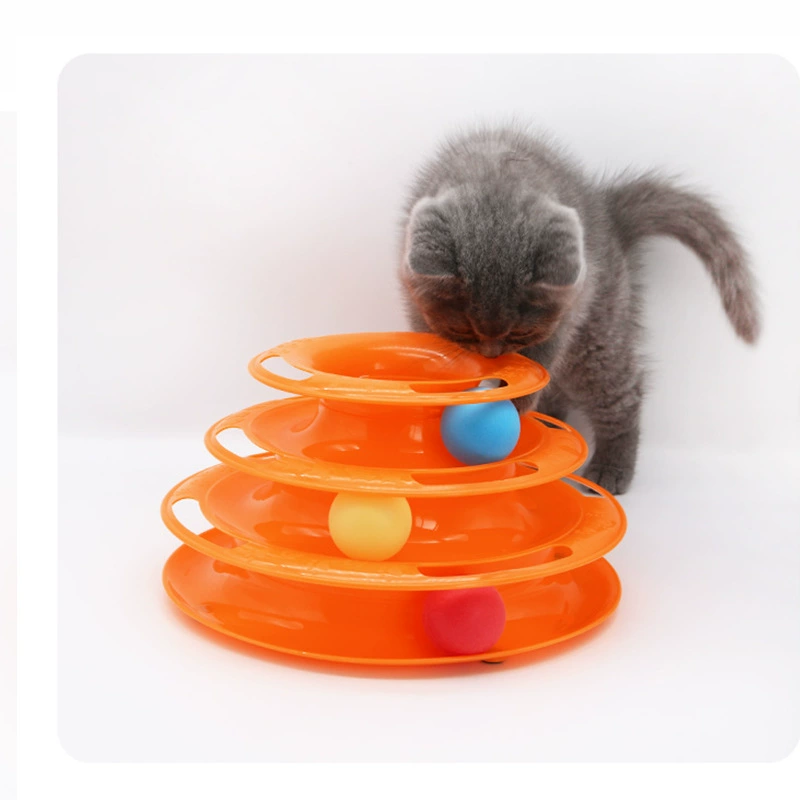 Interactive space toy railed for amusement parks, pet, cat