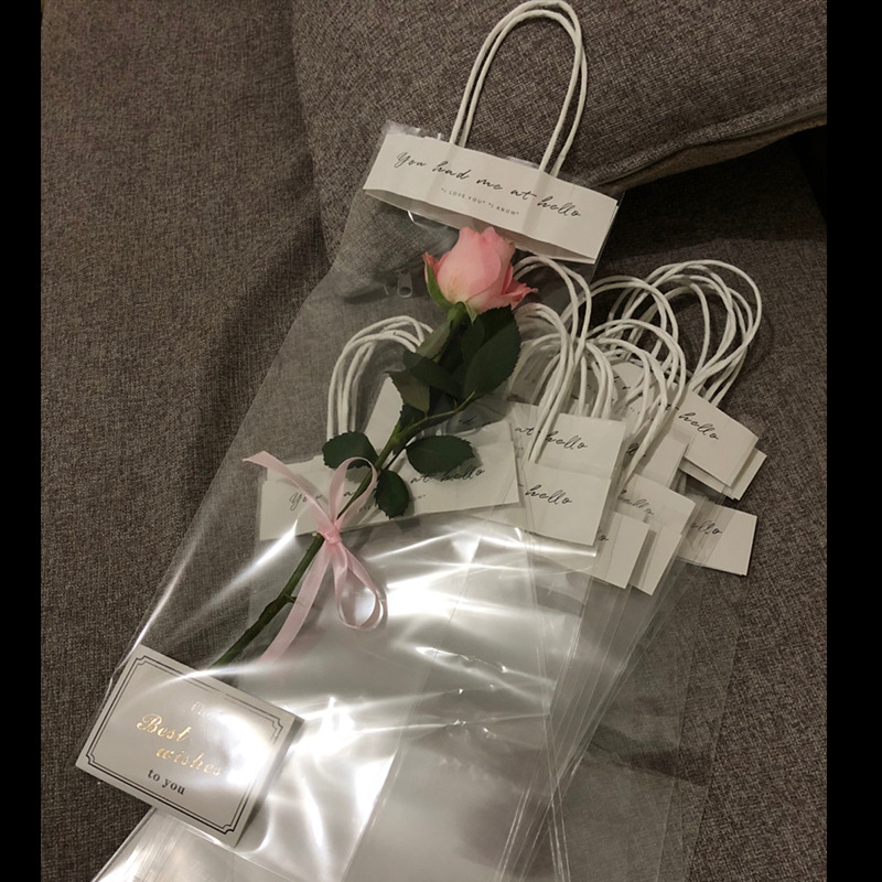 Bolso de La Flor transparente Rosa ramo eterno bolsa de embalaje bolsa de regalo de la celebridad de Internet