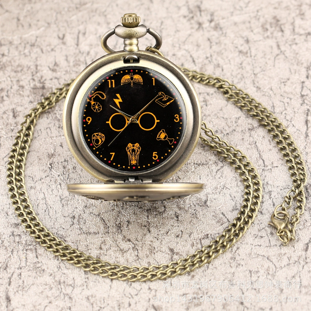 Retro quartz pocket watch, glasses, (Physicals)