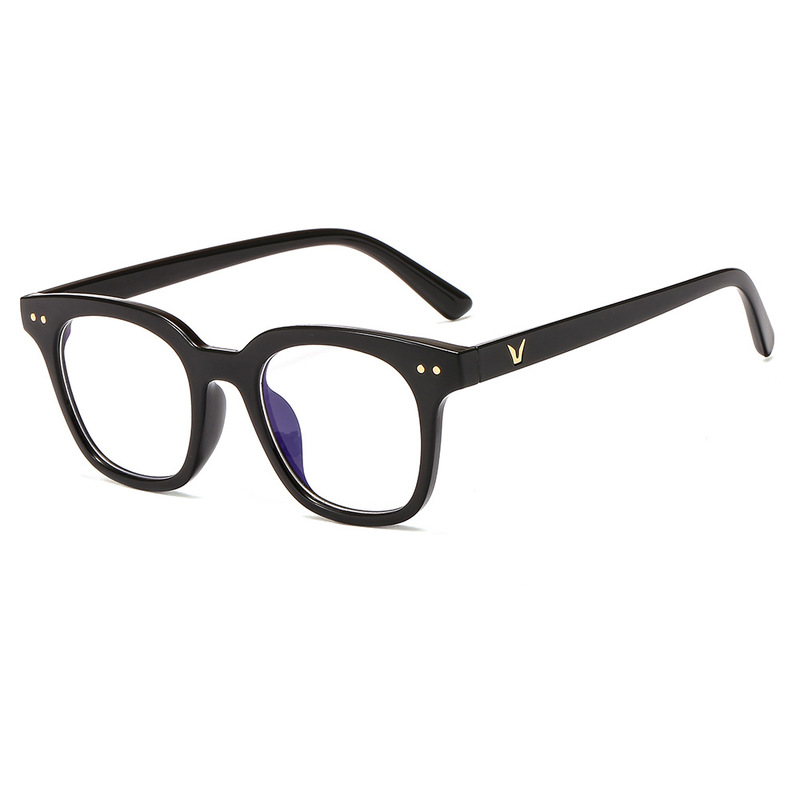Internet Celebrity Plain Versatile Glasses Frame 3331 Retro Anti-Blue Light Small Face Black Frame Glasses Frame Personalized Small Frame Flat Mirror