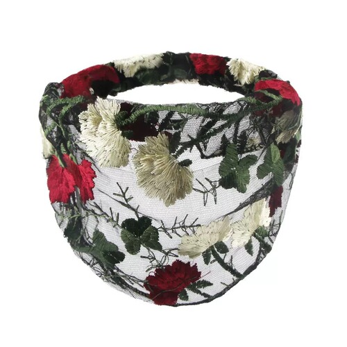 New Embroidered Wide-Brim Hair Band, Chinese Style Hair Compress, Thin Women's Fashion Ins Head Scarf, Head Cover, Hair Tie, Women's Summer Head Accessory
