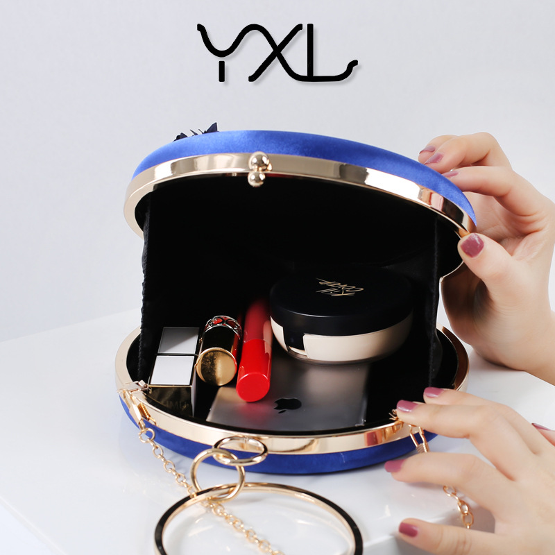 Venta caliente de la fábrica 2023 nuevo bolso de noche flor axila redonda de mano bolso de noche bolsa de Hanfu bolsa con incrustaciones