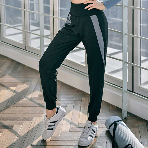 Relaxed Loose Gym Leisure Sport Women's Quick-Dry Super Elastic Cuffed Yoga Nine-Sixths Leggings Ankle-High Sweatpants
