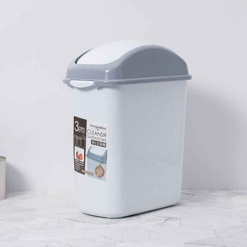 Household trash can with lid living room creative toilet toilet large kitchen simple modern lazy pull tube