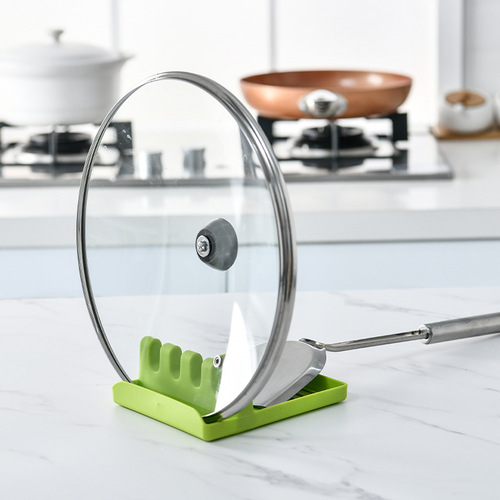 A2859 spatula holder household spoon mat kitchen storage rack plastic pot cover holder kitchen spatula seat