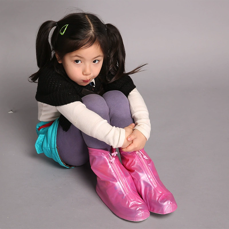 Однотонный детский нескользящий Износостойкий чехол для обуви, непромокаемый чехол для обуви, ходячий артефакт, удобный водонепроницаемый пылезащитный чехол для ботинка на молнии