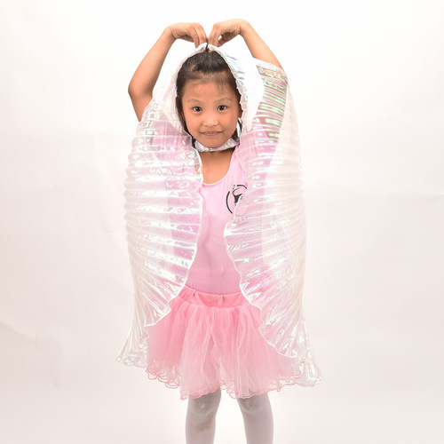 Belly Dance Golden Wing Cape Hand Hook Model Show Performance Prop Model Wings Necklace White Transparent