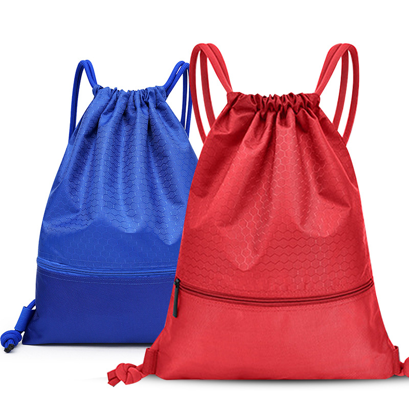 厂家现货420D涤纶抽绳篮球袋 运动赛事束口袋 马拉松空白收纳袋