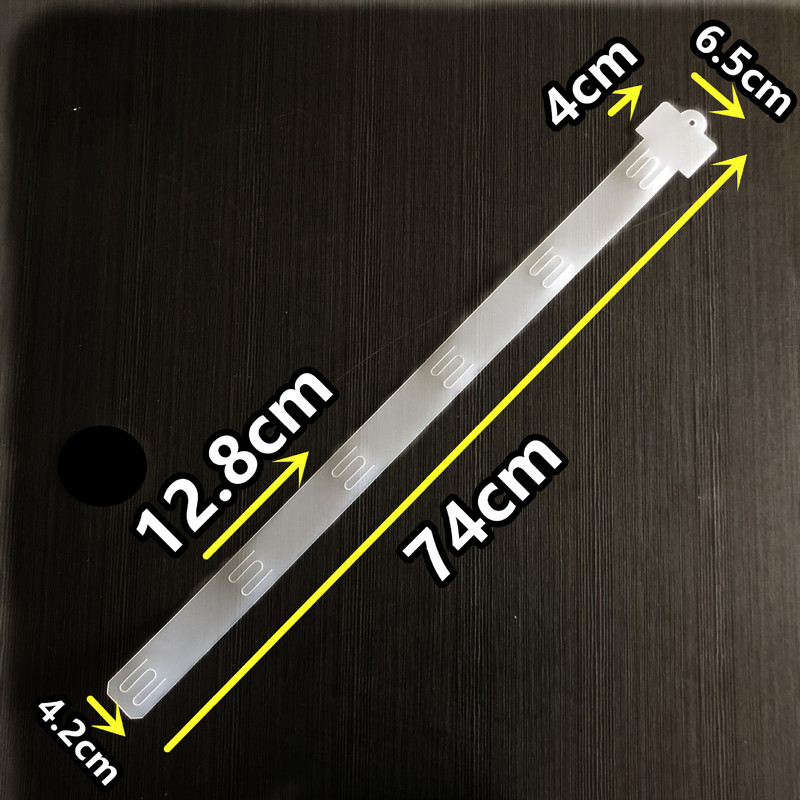 74cm6 hooks factory direct pp environmentally friendly material plastic supermarket indentation hanging strip