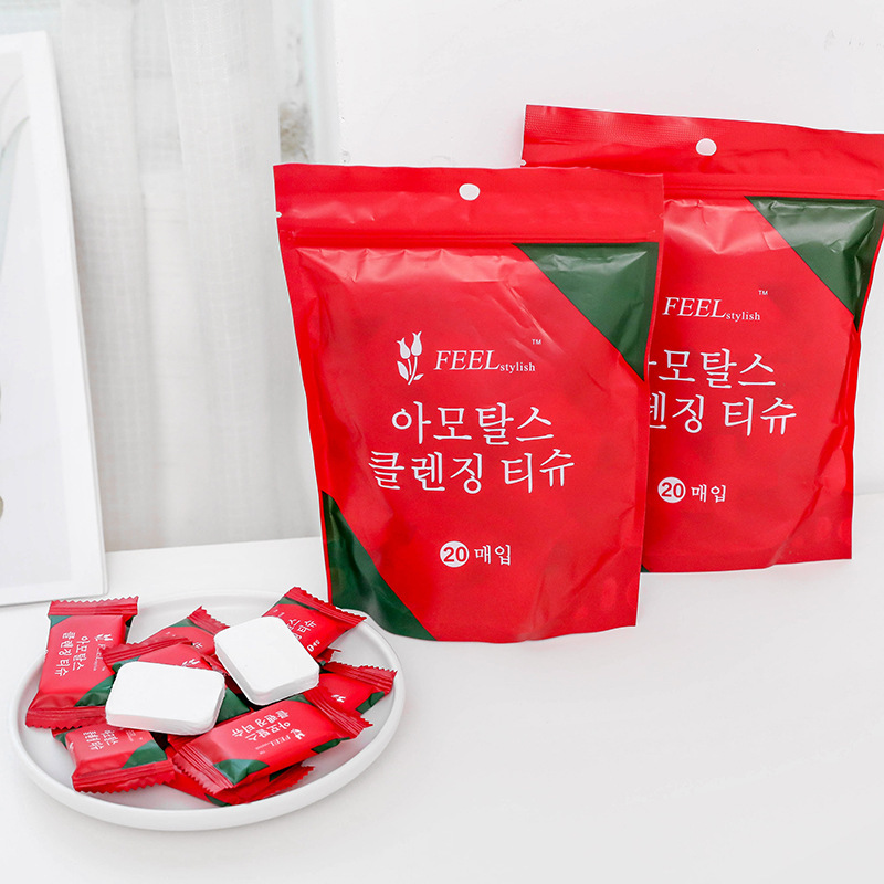 Disposable cotton compressed towel candy cleansing towel portable hotel travel compressed face towel 20 pack