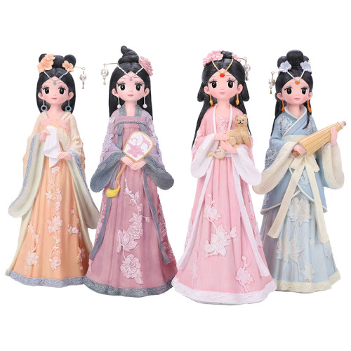 Original gift Chinese ancient style girl heart ornaments Gege Hanfu girl decorations small ornaments girls gifts