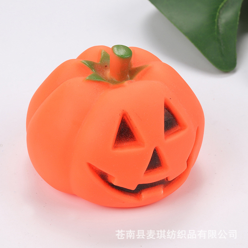 Amazon popular mascota juguetes de Halloween calabaza para aliviar el aburrimiento de la voz de la mascota perro juguetes de rechinar los dientes