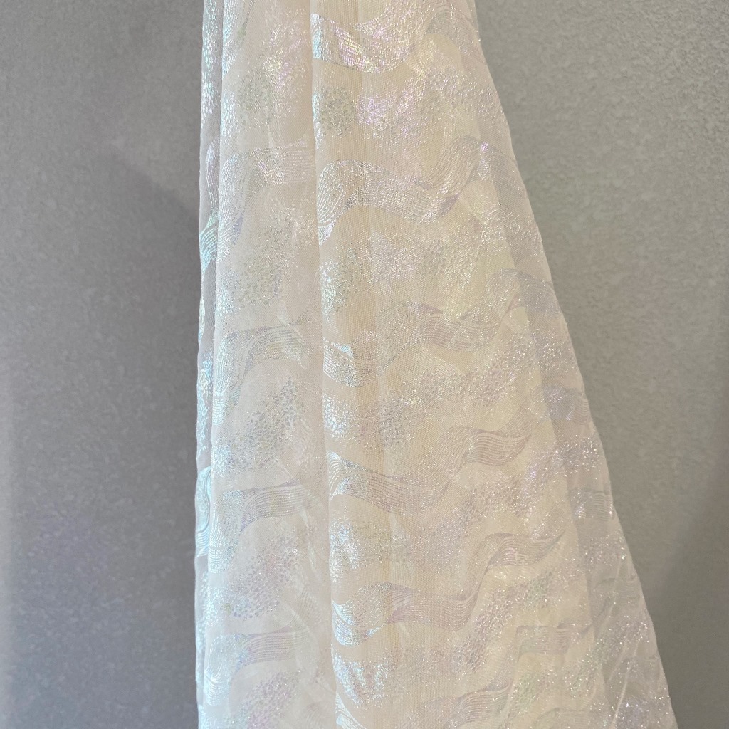 INS nuevo paño de malla dorado ola magia colorida malla de oro Hanfu tela de calidad al por mayor suministro directo de fábrica