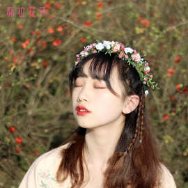 满天星发带儿童唯美发箍森系婚礼新娘花环写真礼品外拍配饰品头戴