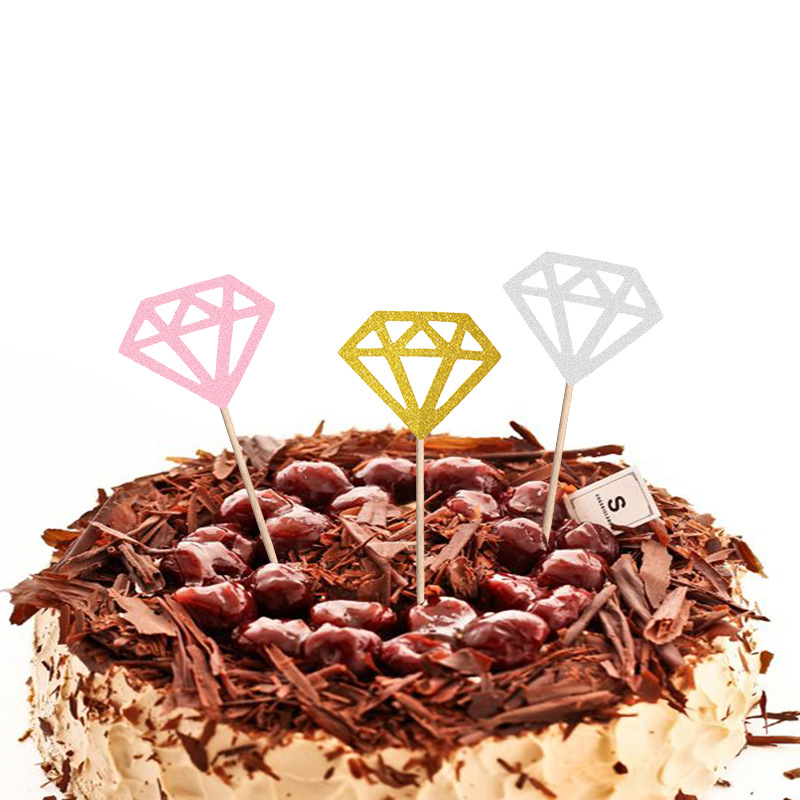 Boda fiesta de cumpleaños decoración compromiso propuesta arreglo diamante Rosa oro plata brillo Tarjeta de papel inserción