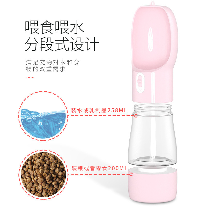 Pet Outdoor Water Cup, Feeding Cup, Dog Drinking Fountain, Cat Travel and Outing Dual-Purpose Drinking Cup, Cross-Border Hot Sale Pet Outdoor Water Cup, Feeding Cup, Dog Drinking Fountain, Cat Travel and Outing Dual-Purpose Drinking Cup, Cross-Border Hot Sale
