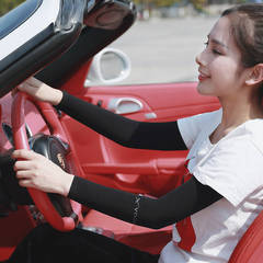 Summer UV Protection Ice Sleeve Covers Driving Sun Protection Gloves Women Long Ice Silk Sleeve Covers Men Arm Sleeves Arm Covers