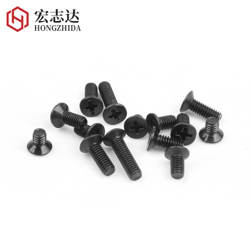 Black countersunk head machine screws KM flat head machine screws Cross countersunk head machine screws M1.2M1.4M2M3M4
