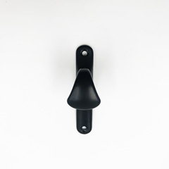 Factory Direct Sale Simple Aluminum Alloy Door Hook Integrated Single Hook for Hanging Clothes Behind the Door Black No-Drill Window and Door Hook