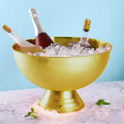 Large stainless steel champagne bucket bar ice bucket ice crystals ice chilled ice wine beer red wine ice cubes ice bucket punch large