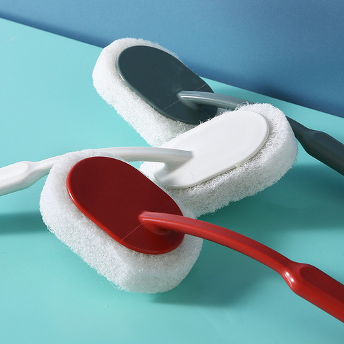 Bathroom long-handled sponge wiper brush wall cleaning brush bathtub sponge brush floor tile brush sponge scouring pad