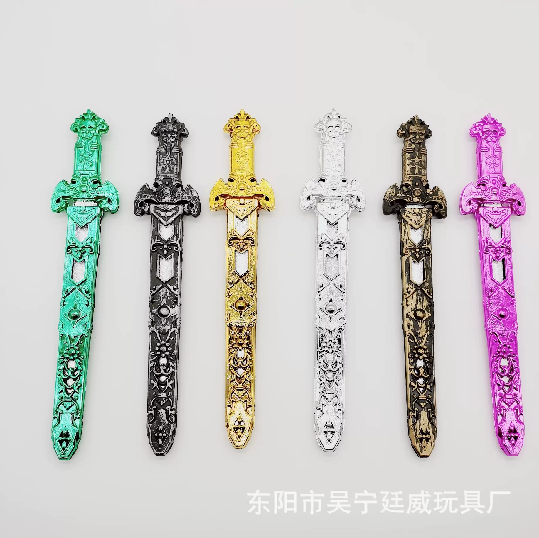 厂家直销儿童玩具塑料刀剑兵器507小剑道具出口中东欧美