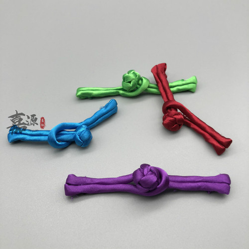 Factory Color Denim Fabric Disc Button One-piece Buttoned Handmade Tai Chi Suit Tangzhuang Qipao Button Ethnic Style Incoming Fabric Button Supply