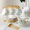 Coffee ceramics, tea set, flavored tea, cup with glass, wholesale, European style