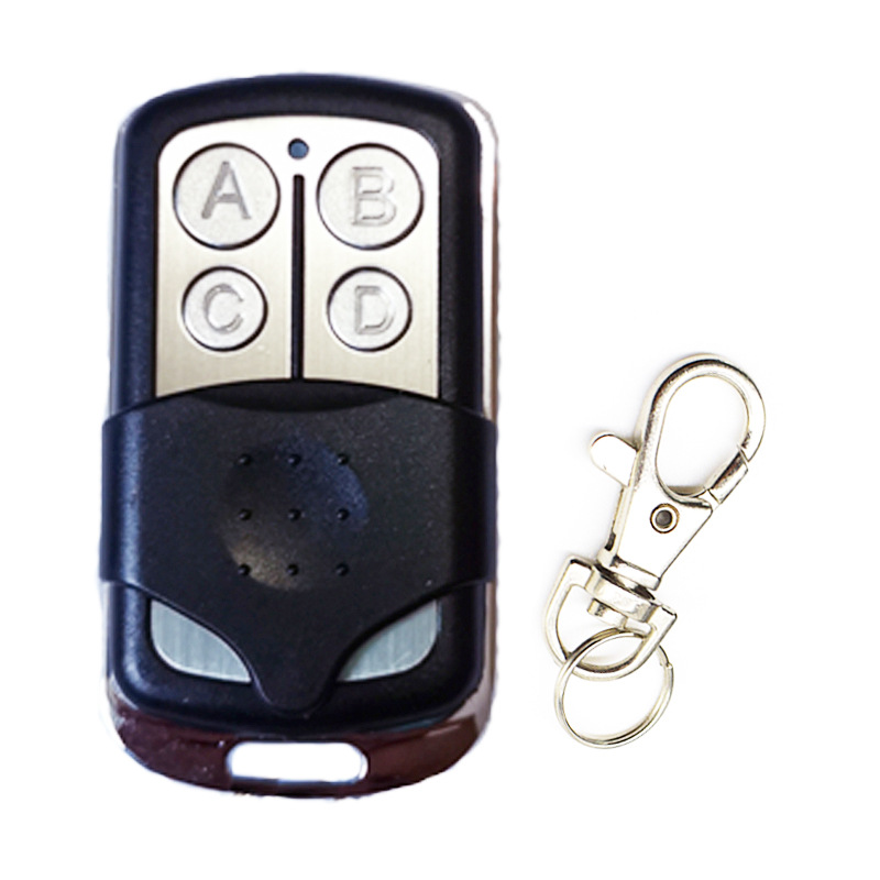 跨境电商四键金属无线对拷遥控器 外贸卷闸门车库门遥控器433m