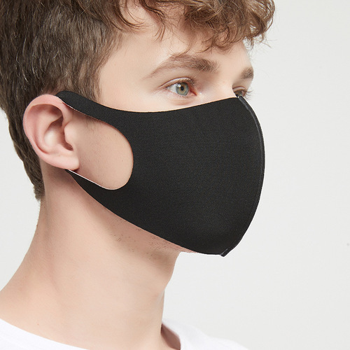 Dust-proof Ice Silk Cotton Knitted Mask Black Wholesale Women Spring Summer Sun Protection Anti-Haze Breathable Washable 3D Mask