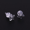 Resin, genuine design ecological plastic earrings for elementary school students, simple and elegant design, wholesale