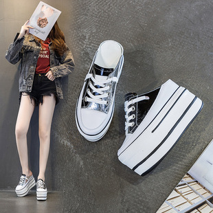 ŮЬ2026�����¿����e��ЬŮƴɫ������10CM���һ�_�ő���Ь�ɸ�