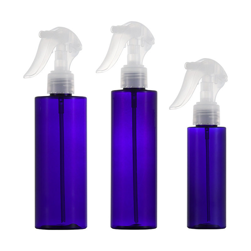 En stock 100mlpet Botón de mano botella de plástico 200ml 250m alcohol desinfección botella de spray Xumin material de embalaje