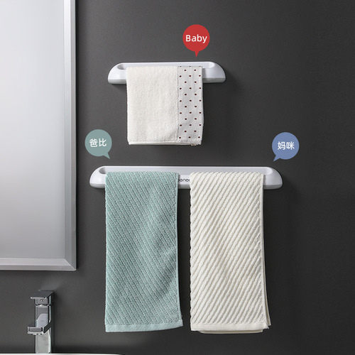 Towel rack punch-free toilet bathroom suction cup hanging rack bath towel rack Nordic simple creative single pole towel bar