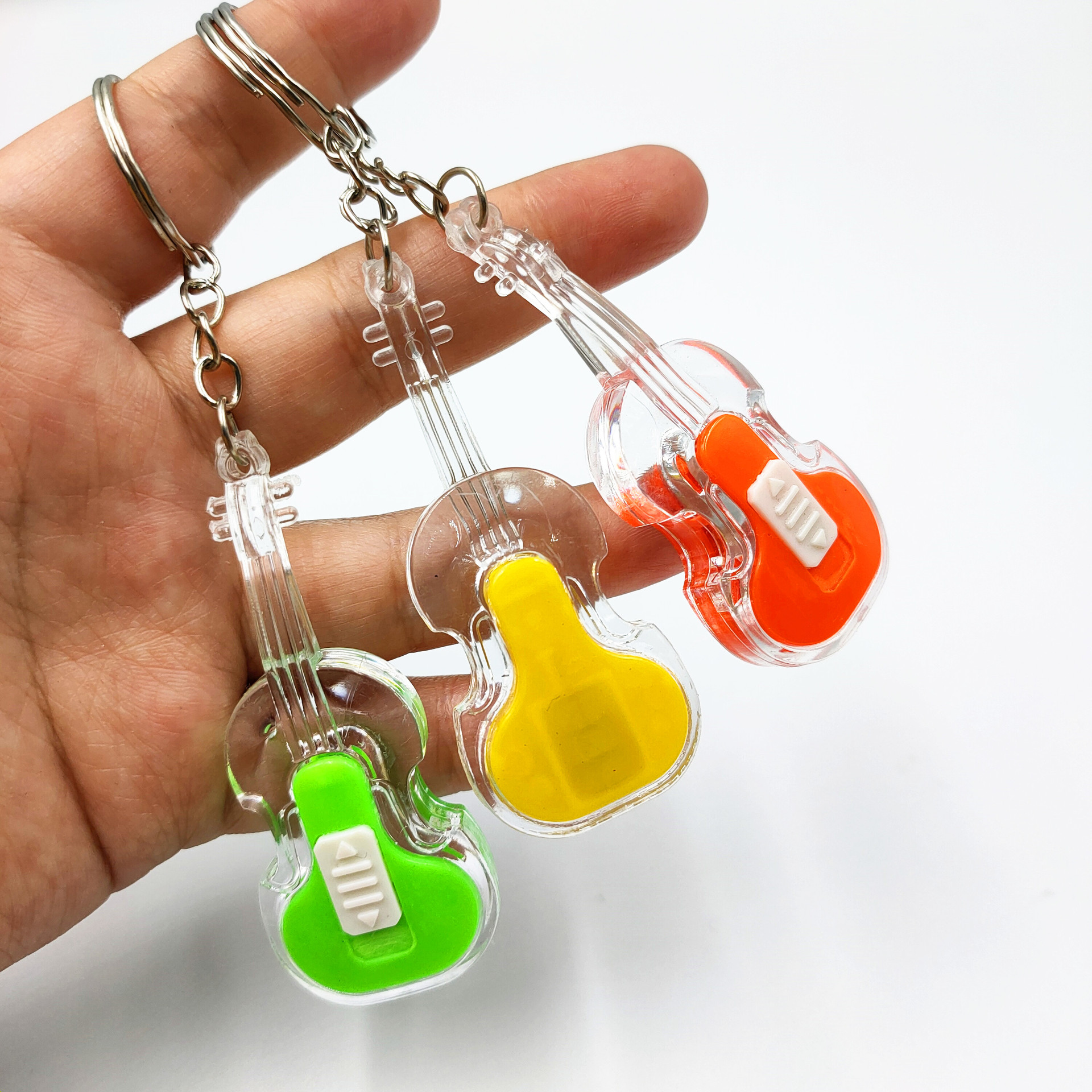 Comercio exterior transfronterizo creativo luminoso violín llavero colgante bolsa de Ropa Accesorios de juguete luminoso logo