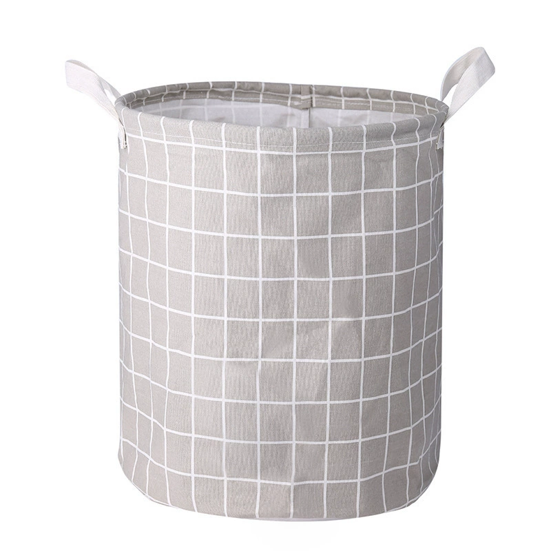 Laundry Basket, Cotton & Linen Foldable Waterproof Bin, Modern 35×43 cm, Patterned Storage