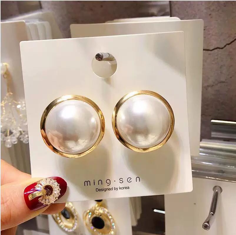 Серебряная игла, серьги из жемчуга, образец серебра 925, 2020 год, простой и элегантный дизайн