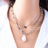 Jewelry, universal necklace from pearl, set, European style, simple and elegant design, wholesale