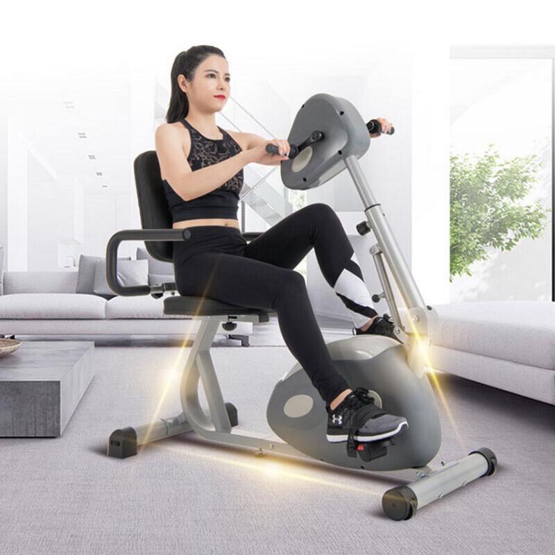 Electric horizontal exercise bike bicycle middle-aged and elderly upper and lower limb training machine household sports equipment Source factory