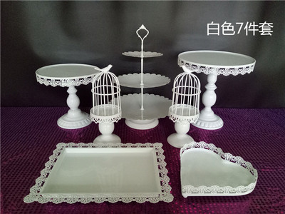 Decoración de mesa de postre soporte de exhibición bandeja de pastelería de postre comida fría pausa de té Mesa estante de la torta té de la tarde Merienda stand