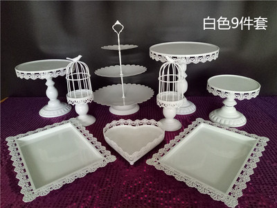 Decoración de mesa de postre soporte de exhibición bandeja de pastelería de postre comida fría pausa de té Mesa estante de la torta té de la tarde Merienda stand